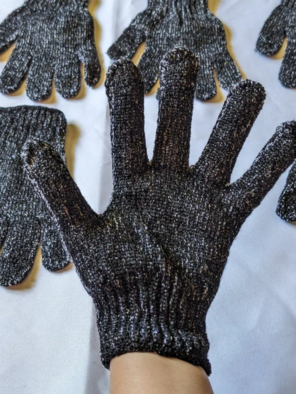 Exfoliating Charcoal Gloves Infused With Bamboo Charcoal Bath Shower  *20 Pairs*